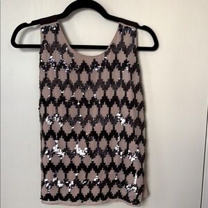 Skies Are Blue Sequined Top Size Small